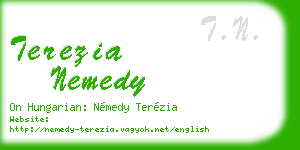 terezia nemedy business card