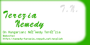 terezia nemedy business card